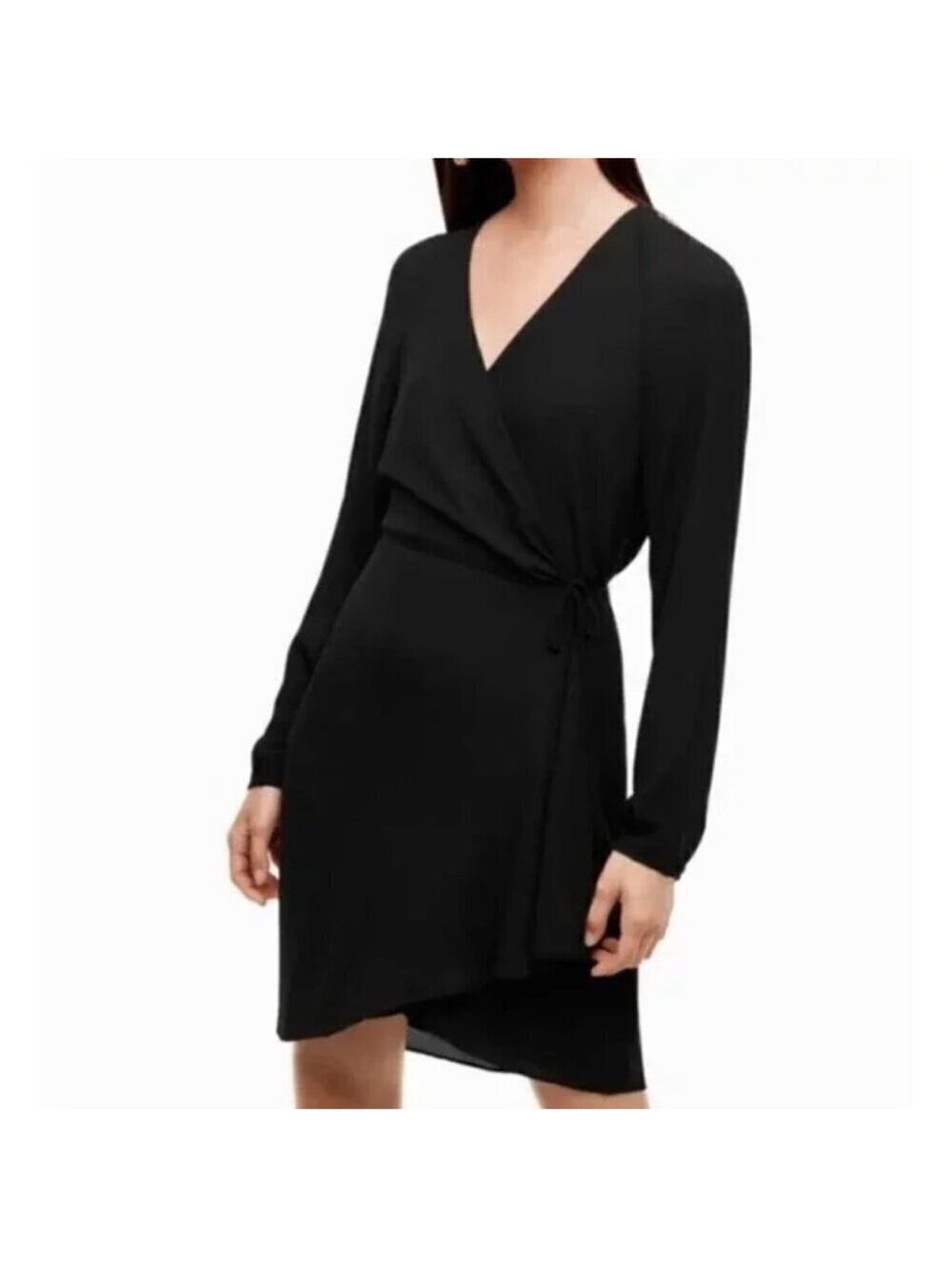 Aritzia Degrazia Long Sleeve Wrap Dress